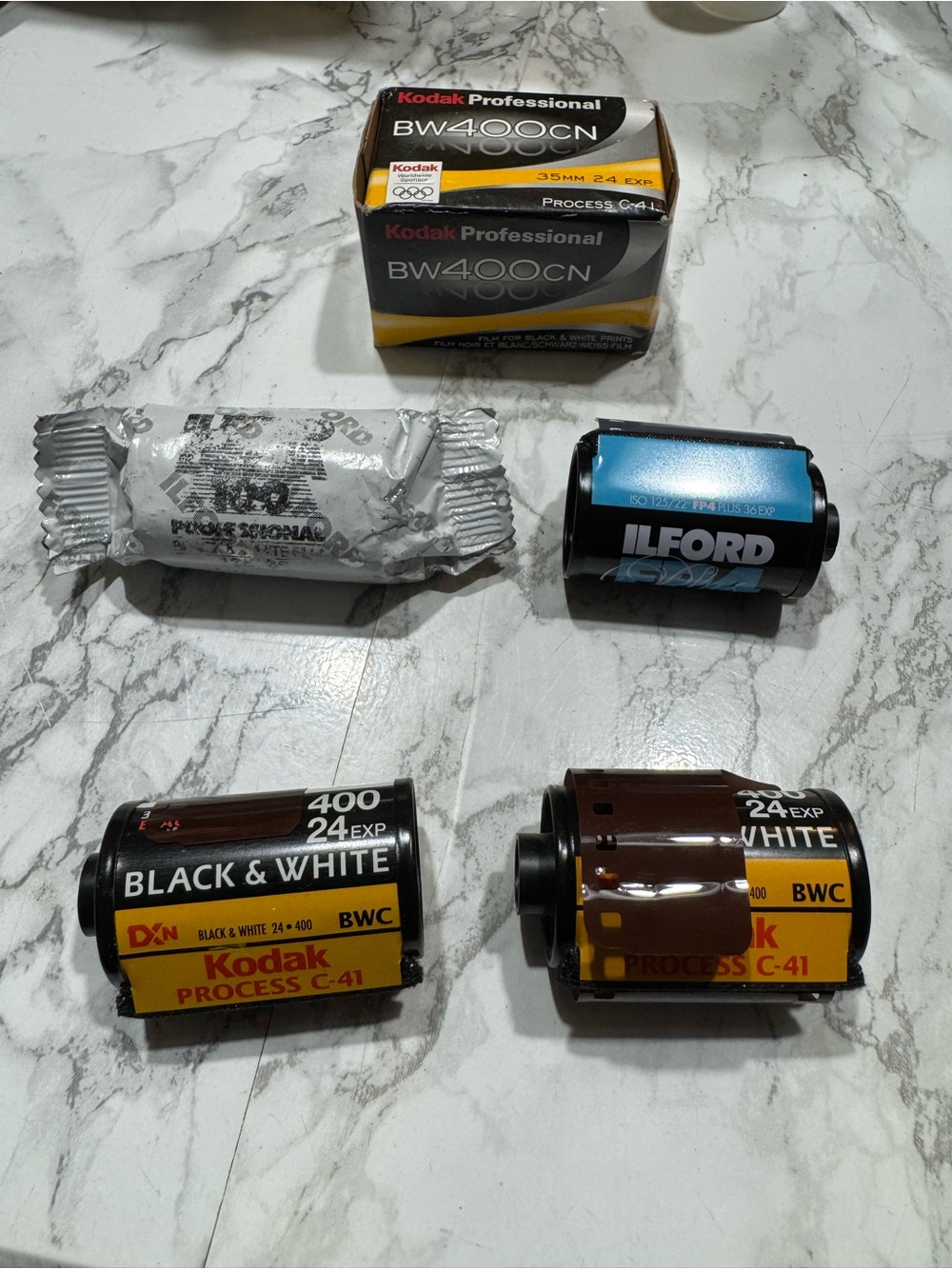 Kodak BW400CN 35mm Black & White Film 400 ISO - 24 Exp (Multiple Rolls)